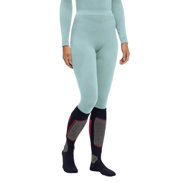 Falke Unterziehhose Tight Warm (perfekte Feuchtigkeits- und Temperaturregulierung) lang hellgrün Damen