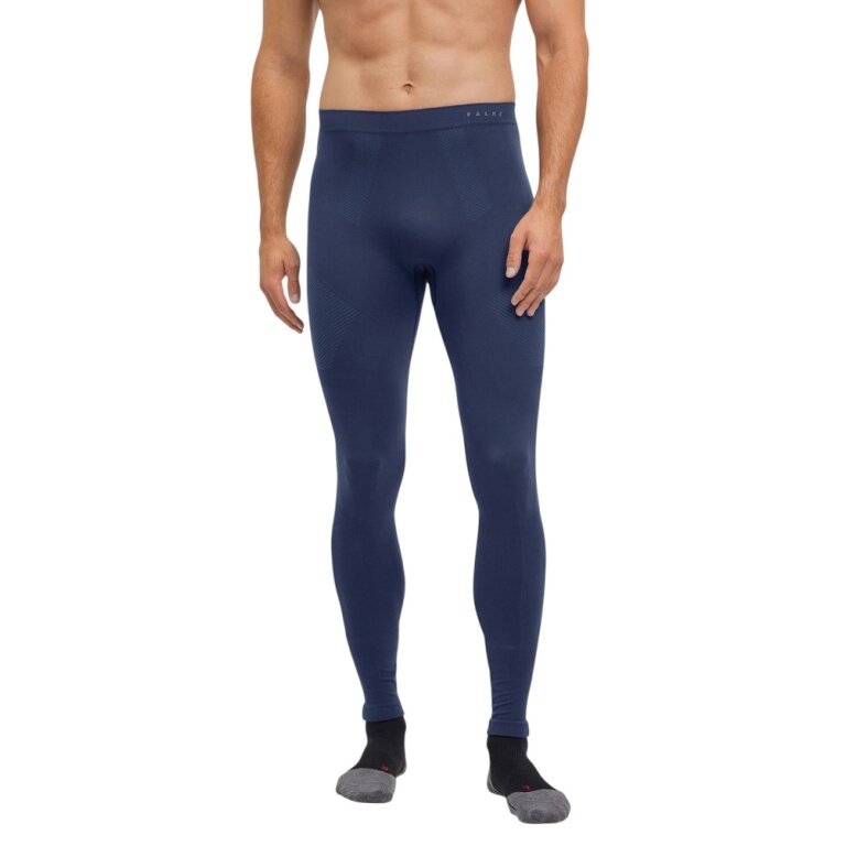 Falke Unterziehhose Tight Warm (perfekte Feuchtigkeits- und Temperaturregulierung) lang blau Herren