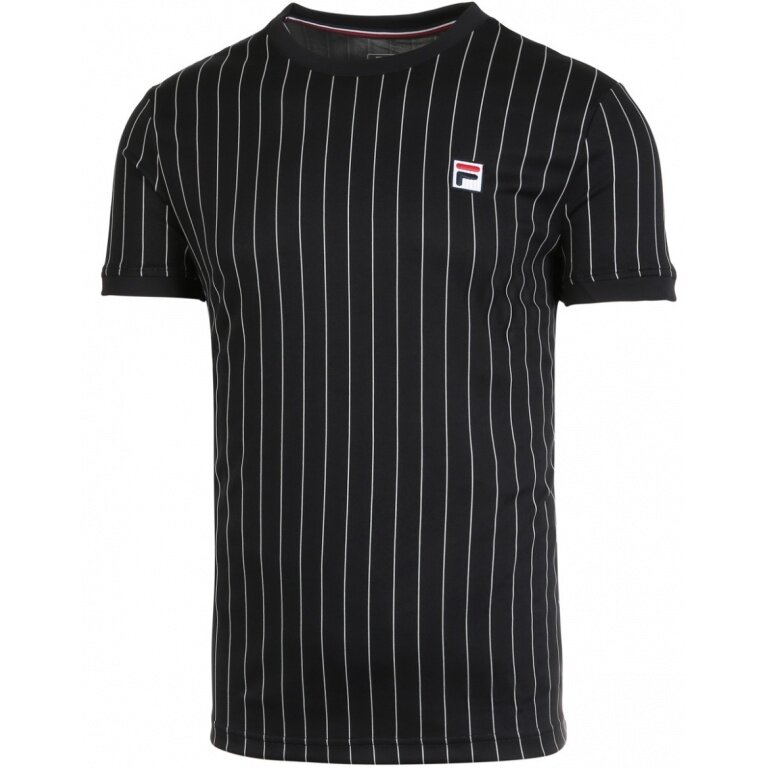 Fila Tennis-Tshirt Stripes schwarz Herren