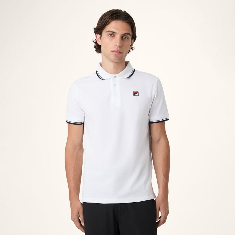 Fila Freizeit-Pol Biella Regular Tipped (Baumwolle) weiss Herren