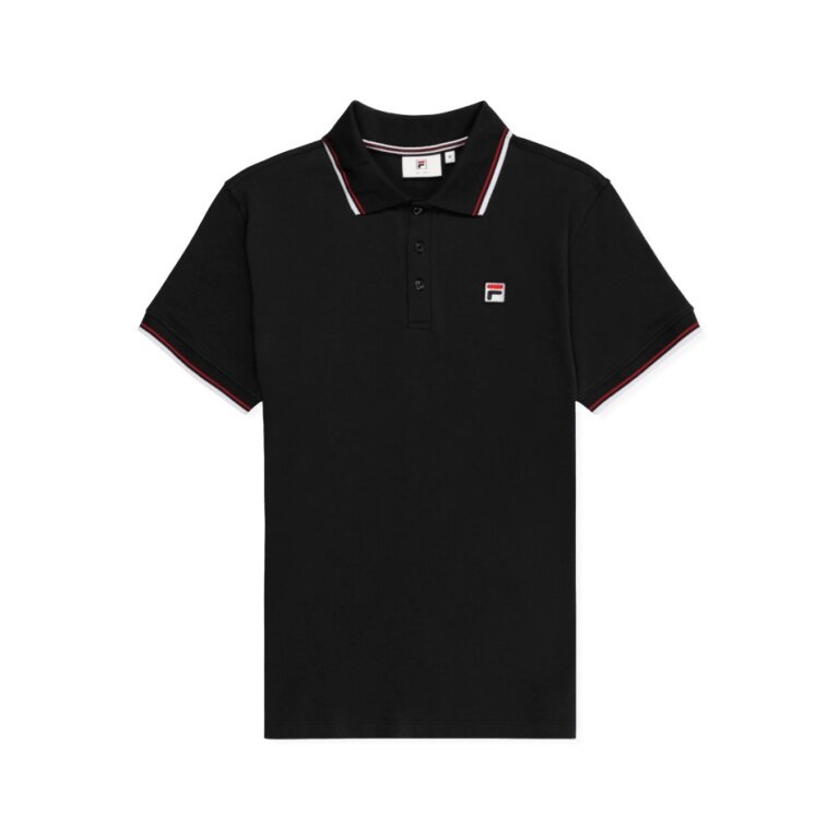 Fila Freizeit-Pol Biella Regular Tipped (Baumwolle) schwarz Herren