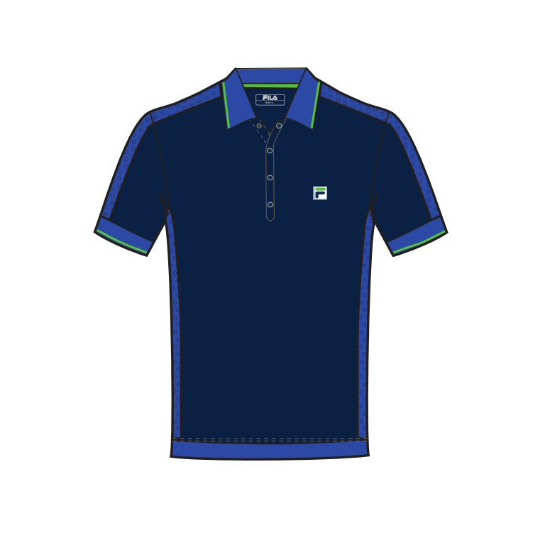 Fila Tennis-Polo 50ties navyblau Herren