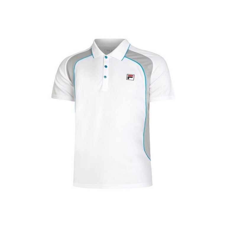 Fila Tennis-Polo Harrison weiss/grau Herren
