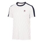 Fila Tennis-Tshirt Stripes Jascha 2 (100% Polyester) weiss/navyblau Herren