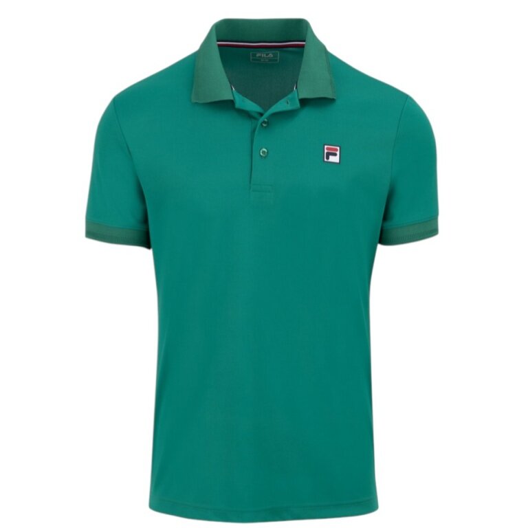 Fila Tennis-Polo Hermano (100% rec. Polyester, klassisch Look) grün Herren