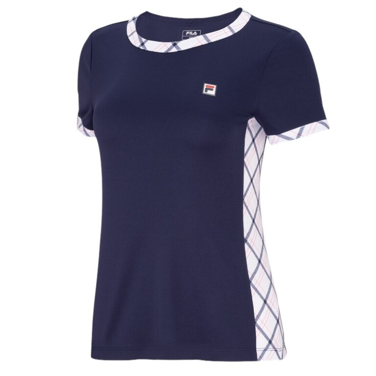 Fila Tennis-Shirt Yamila (angenehmes Tragegefühl) navyblau/weiss/rot Damen
