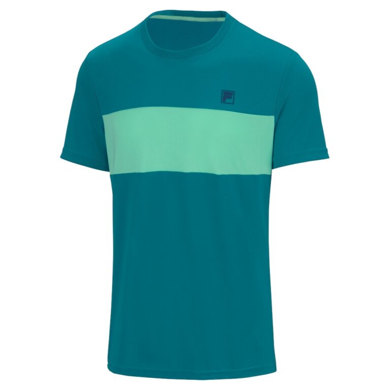 Fila Tennis-Tshirt Cailan (100% rec. Polyester) tealblau/grün Herren