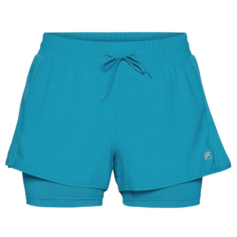 Fila Tennishose Elea Short (mit Innenhose) kurz tealblau Damen