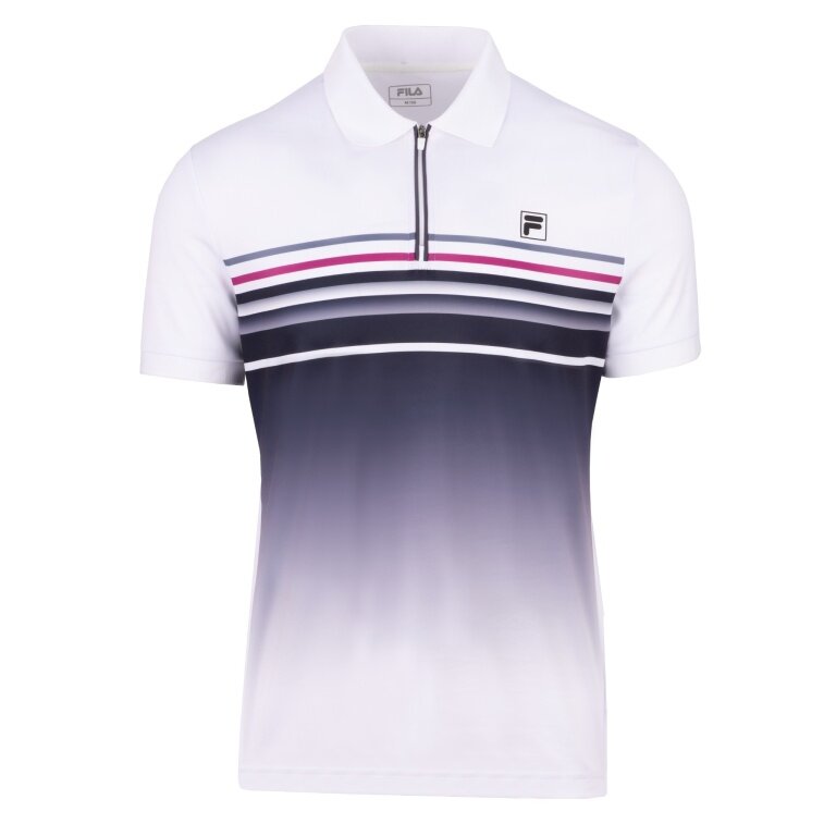 Fila Tennis-Polo Diego (rec. Polyester) weiss/graphitegrau Herren