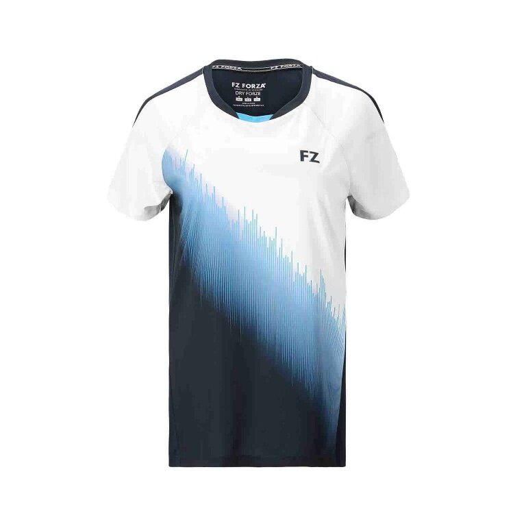 Forza Sport-Shirt Claire Tee (schnelltrocknend) weiss/blau Damen
