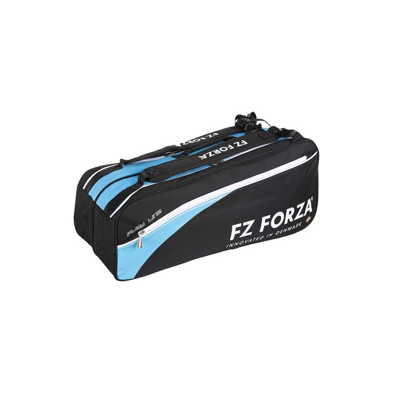 Forza Badminton-Racketbag Play Line (Schlägertasche, 2 Hauptfächer) blau/schwarz 9er