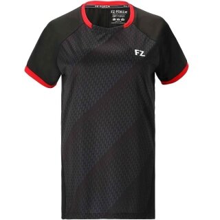Forza Sport-Shirt Coral Tee (bequeme Passform) schwaz/rot Damen
