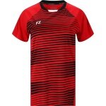 Forza Sport-Shirt Leam S/S Tee (100% Polyester) rot/schwarz Damen