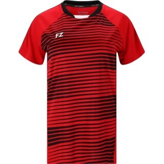 Forza Sport-Shirt Leam S/S Tee (100% Polyester) rot/schwarz Damen