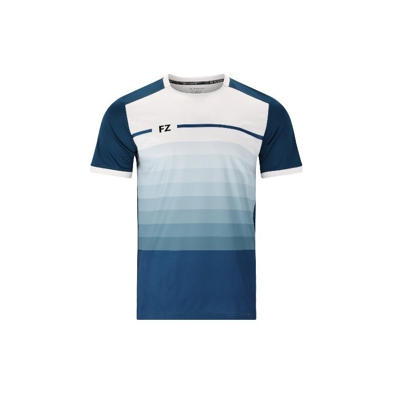 Forza Sport-Tshirt Alberti S/S Tee (100% Polyester) weiss/blau Herren