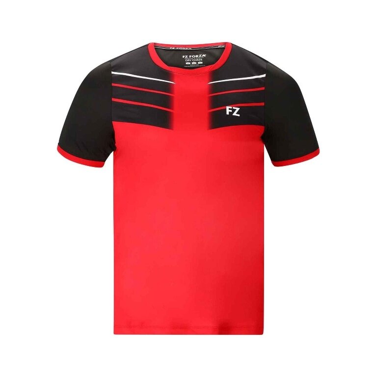 Forza Sport-Tshirt Check Tee (bequeme Passform) rot/schwarz Jungen