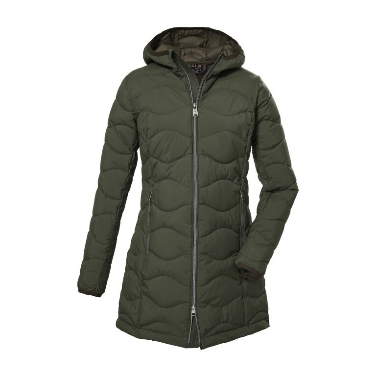 G.I.G.A. DX Winter-Daunenparka GW 20 mit Kapuze (wasserabweisend, atmungsaktiv, winddicht) olivegrün Damen