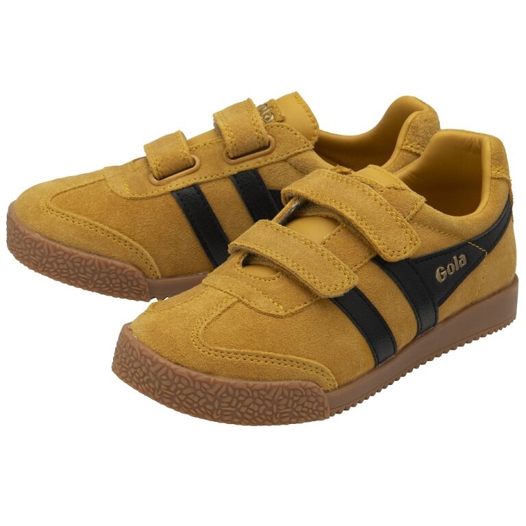 Gola Sneaker Harrier 2025 (Wildleder,Klettverschluss) sonnengelb/schwarz Kinder