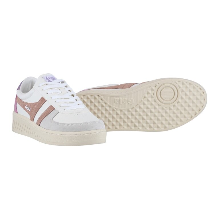 Gola Sneaker Grandslam Trident 2025 weiss/hellbraun/violett Damen