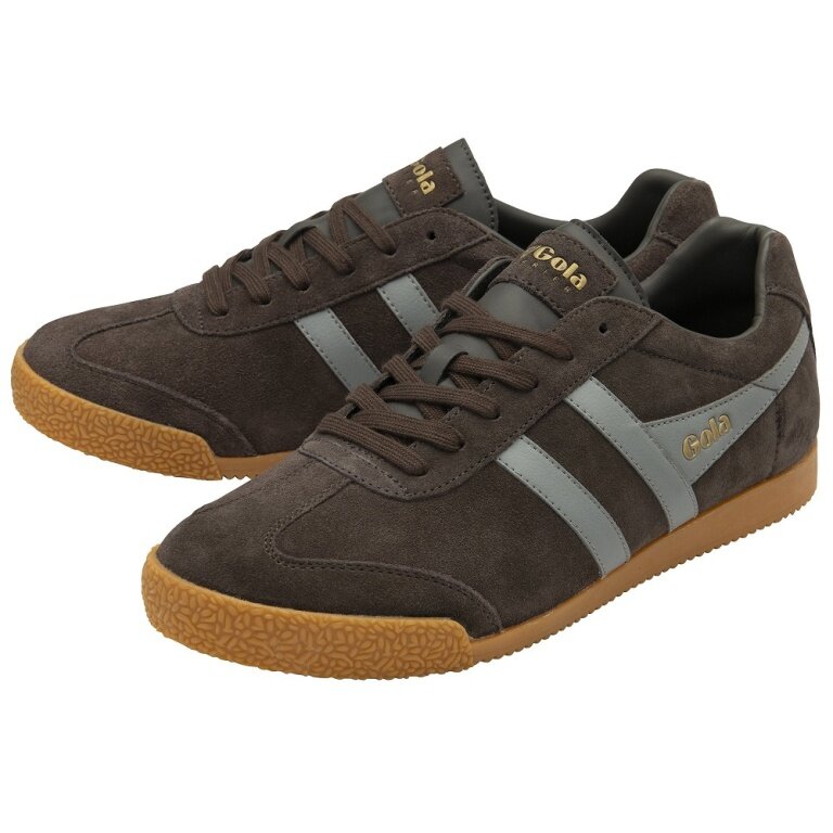 Gola Sneaker Harrier Suede-Leder 2025 mokkabraun/zementgrau Herren