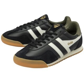 Gola Sneaker Europa Leder 2025 schwarz/offweiss/khakigrün Herren