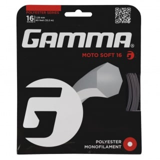 Besaitung mit Tennissaite Gamma Moto Soft (Haltbarkeit+Touch) grau