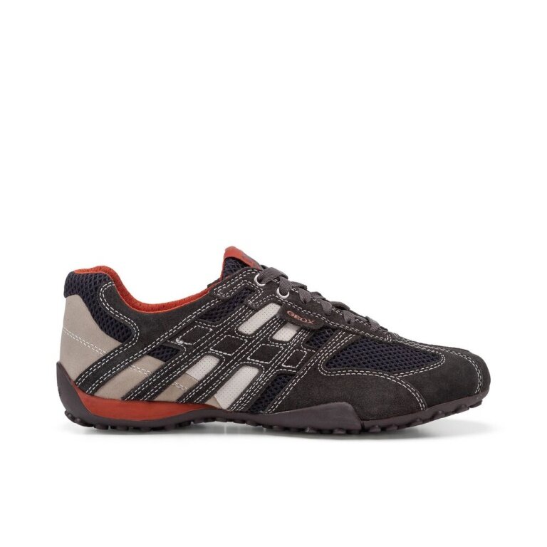 Geox Sneaker Uomo Snake (Veloursleder/Textil) dunkelgrau Herren