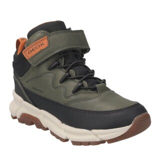 Geox Winterschuhe Flexyper Plus B ABX G (Synthetik/Textil, wasserdicht) dunkelgrün/schwarz Kinder/Jungen