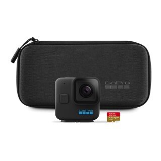 GoPro Kamera HERO11 Black Mini - strake Videoleistung, klein, leicht, inkl. SanDisk microSDKarte mit 64 GB - schwarz