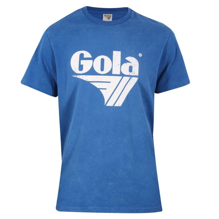 Gola Freizeit-Tshirt Logo Print Washed (Baumwolle) blau Herren