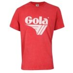 Gola Freizeit-Tshirt Logo Print Washed (Baumwolle) rot Herren