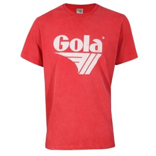 Gola Freizeit-Tshirt Logo Print Washed (Baumwolle) rot Herren