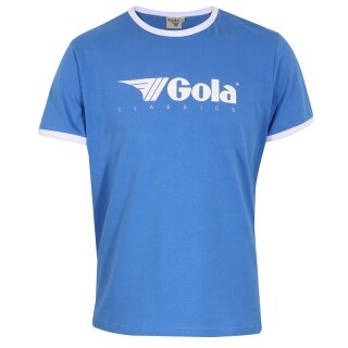 Gola Freizeit-Tshirt Logo Classics Print Ringer (Baumwolle) blau Herren