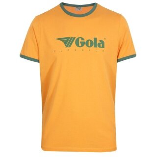 Gola Freizeit-Tshirt Logo Classics Print Ringer (Baumwolle) gelb Herren