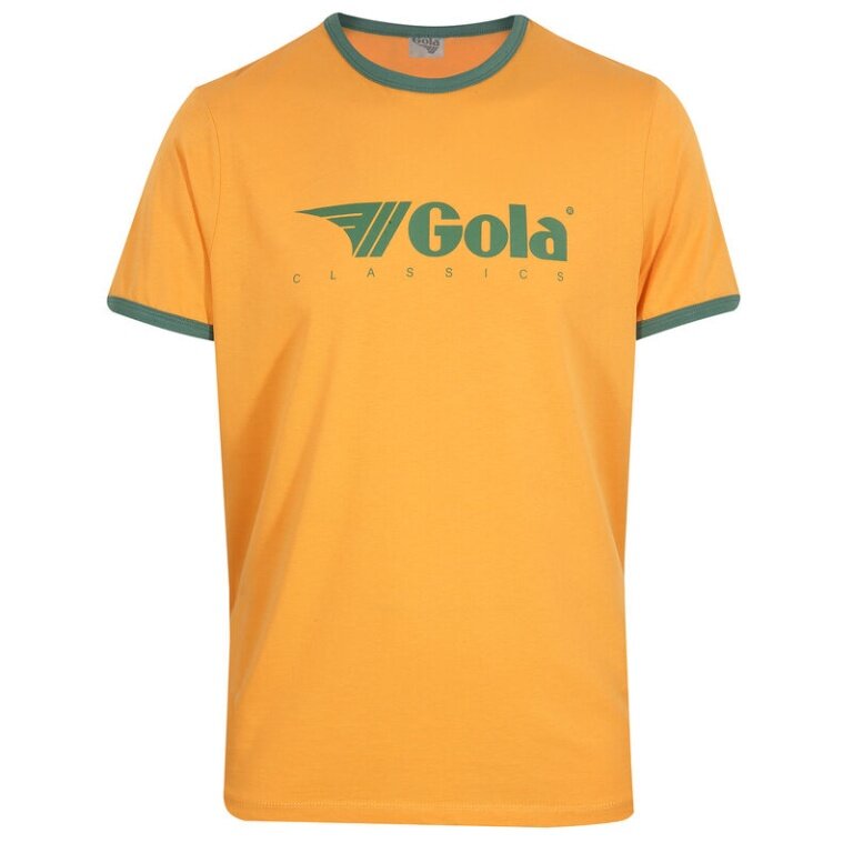 Gola Freizeit-Tshirt Logo Classics Print Ringer (Baumwolle) gelb Herren