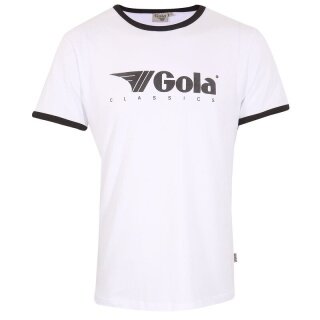 Gola Freizeit-Tshirt Logo Classics Print Ringer (Baumwolle) weiss Herren
