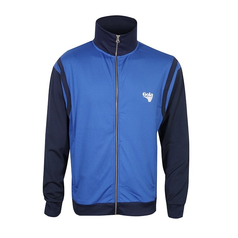 Gola Freizeitjacke Zipped Poly Tricot Colour Block Track Top (Polyester) blau/navyblau Herren
