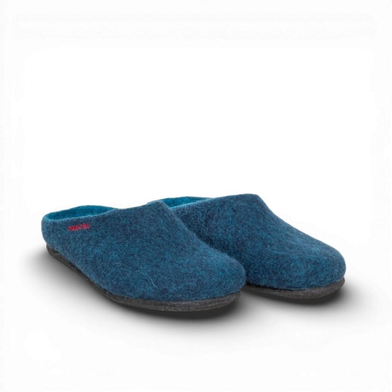 Gottstein Hausschuhe Magicfelt 709 (100% Wolle) dunkelblau (Größe 43-46)