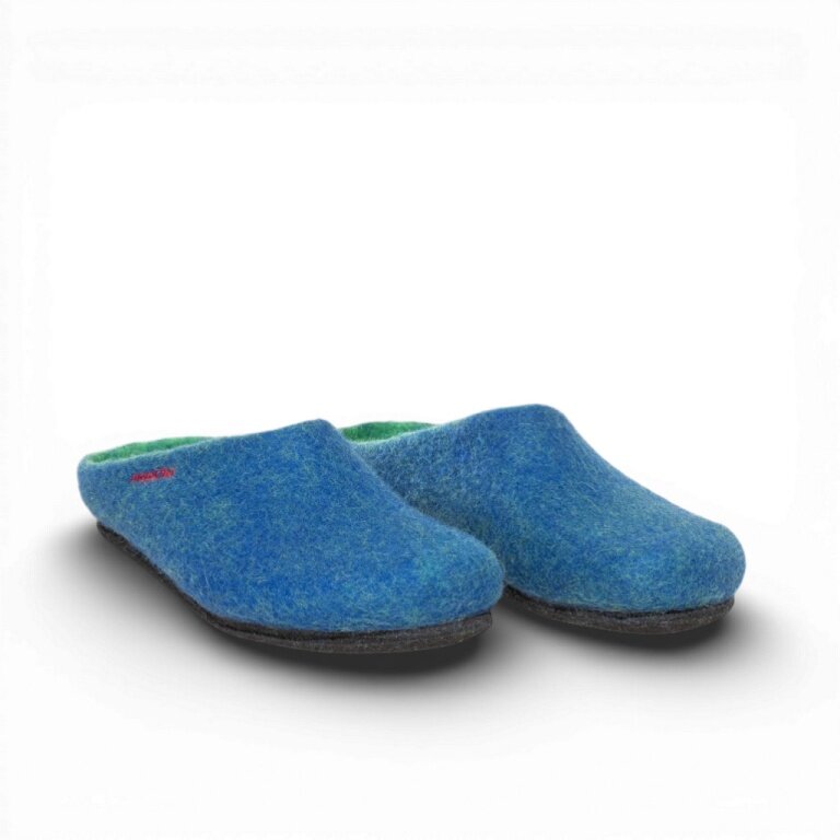 Gottstein Hausschuhe Magicfelt 709 (100% Wolle) blau (Größe 36-42)
