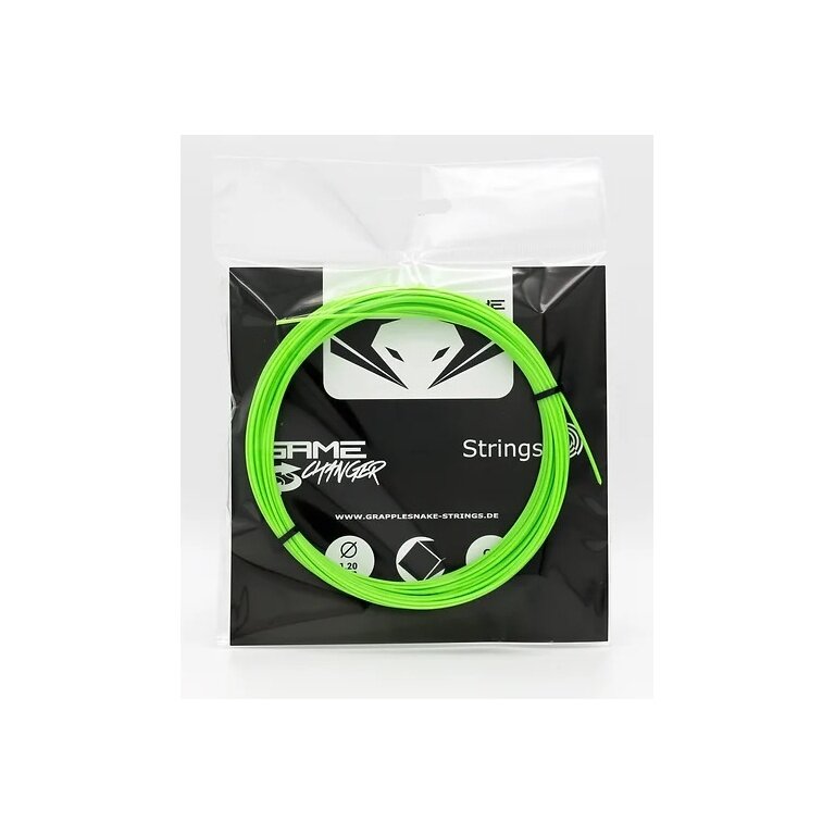 Grapplesnake Tennissaite Game Changer (Haltbarkeit+Spin) neongrün 12m Set