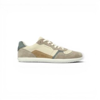 Groundies Minimal-Sneaker Nova GO1 (Zero Drop, Veloursleder) beige/sage Damen
