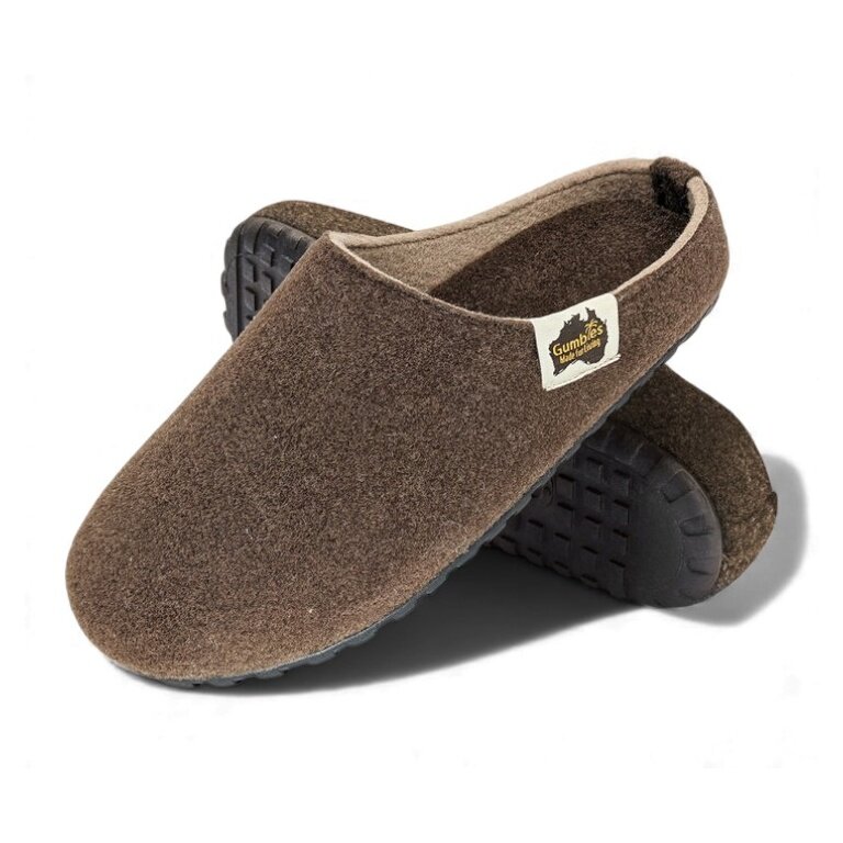 Gumbies Hausschuhe Slipper chocolatebraun/cream