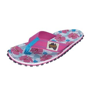 Gumbies Zehensandalen Original Flip Flops Mixed Hibiscus pink/bunt Damen