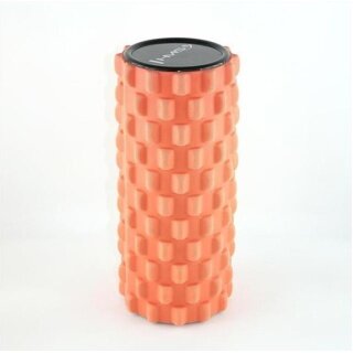 HMS Fitness Massagerolle FS107 (EVA-Schaum, für Ganzkörpertraining, Massage-Noppen) orange - 1 Stück