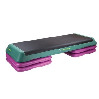 HMS Aerobic Step AS006 Trainingstreppe Premium schwarz/grün/violett