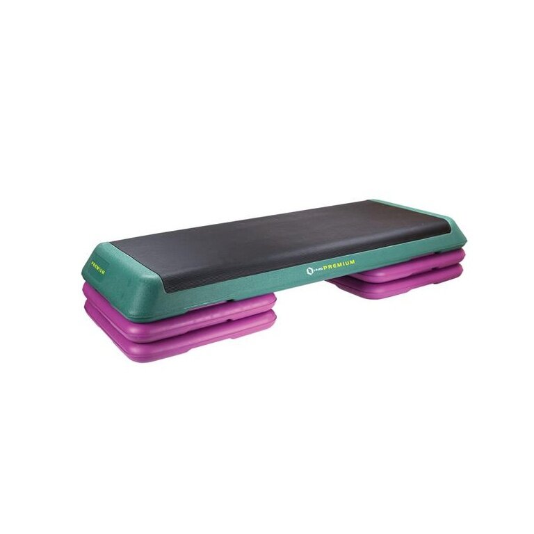 HMS Aerobic Step AS006 Trainingstreppe Premium schwarz/grün/violett