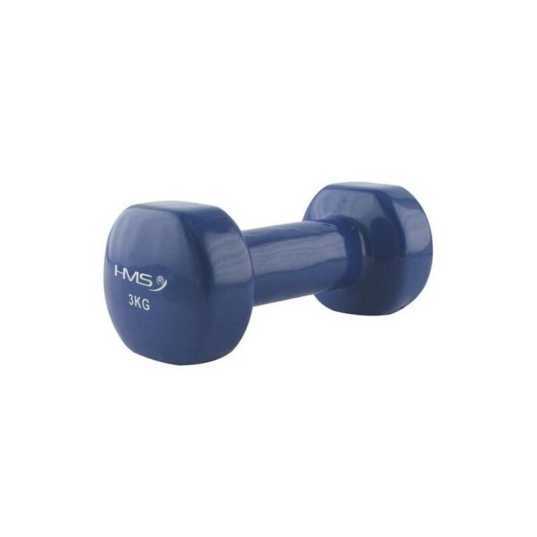 HMS Fitness Kurzhantel 17023 (Gusseisen, Vinylbeschichtung) 3kg blau - 1 Stück