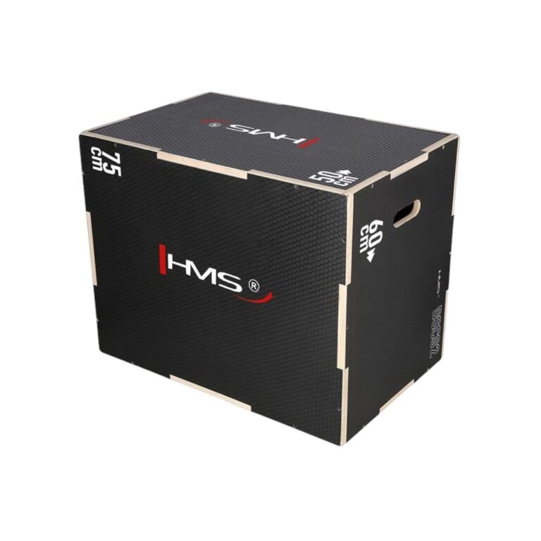HMS Fitness Sprungbox DSC02 Plyo-Box (Holzkasten, 75x60x50cm) schwarz