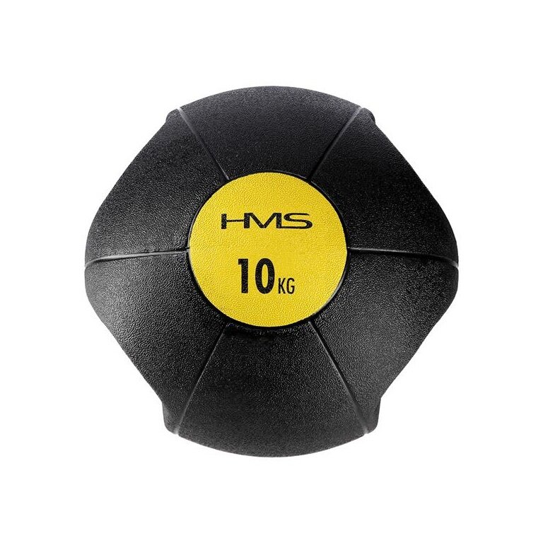 HMS Fitness Medizinball NKU10 mit Griffen 10kg schwarz
