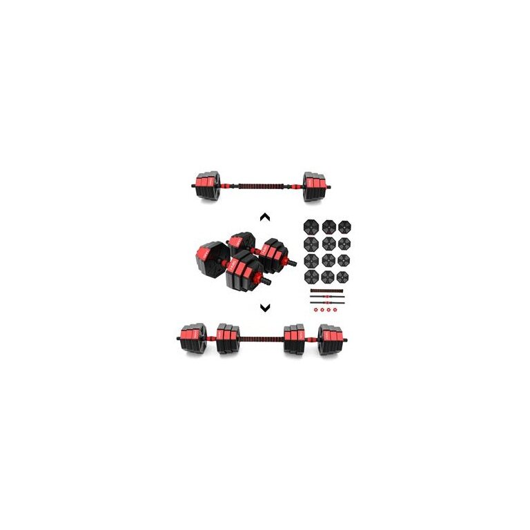 HMS Fitness SGK20 Bar Kurzhantel-Langhantel (achteckig) aus Composite 20kg